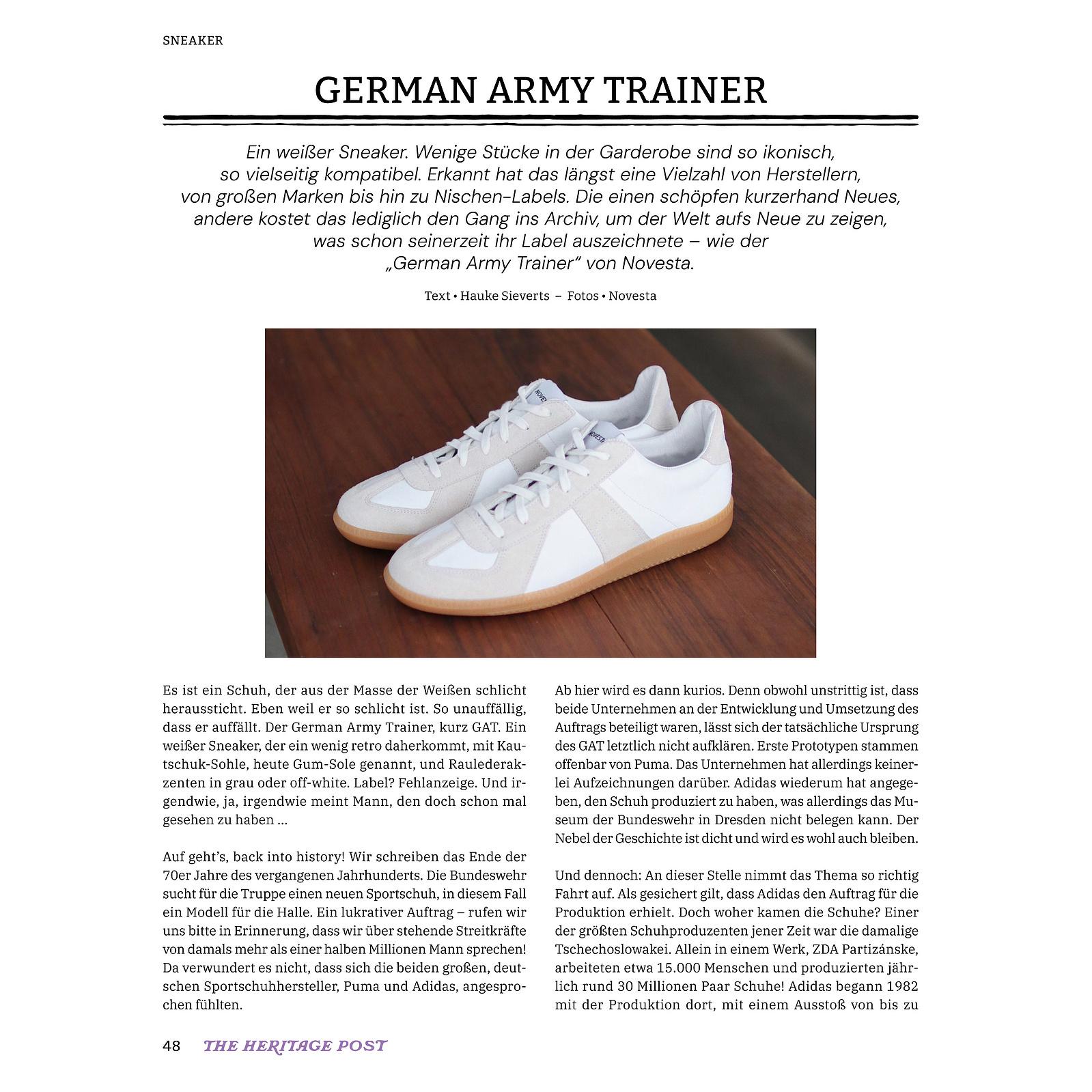Novesta GAT German Army Trainer Sneaker weiß